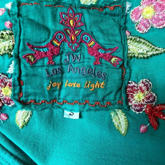 JWLA 3/4 Sleeve Embroidered V-Neck Dress - Picture 3 of 4